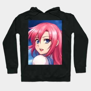 Cute pink hair anime girl Hoodie